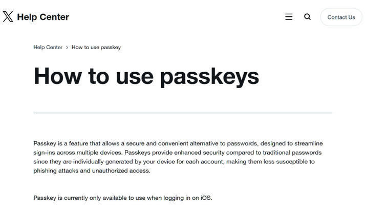 临沭苹果维修店铺分享iOS用户如何通过通行密钥(Passkey)登录 